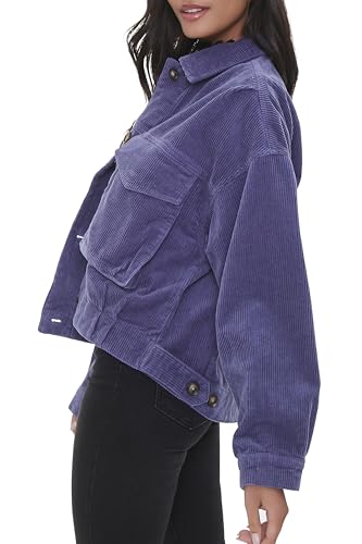 Forever 21 Women's Corduroy Button-Front Jacket2