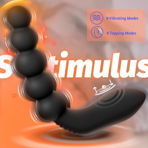 Image of Anal Sex Toy Prostate Massager Vibrator with Adjustable Bendable,for Men P Spot Vibrator Dildos with 9 Tapping 9 Vibrating Modes, App Remote Control Butt Plug Stimulator for Men Women Couples