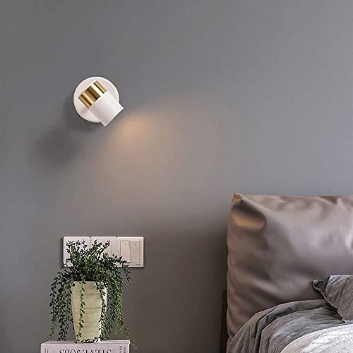 Foco de pared interior ajustable de metal para lectura nocturna 4