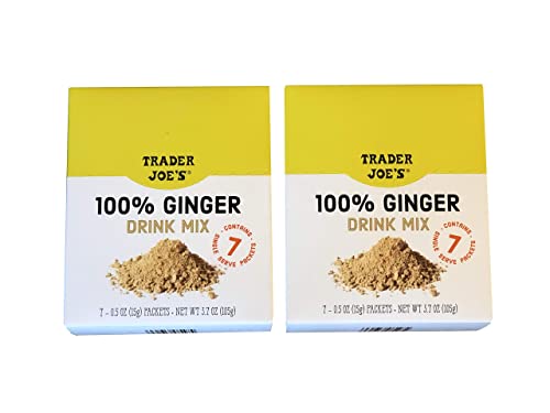 Image of Trader Joe's 100% Natural Ginger Drink Mix 14-0.5oz (15g) Packets.