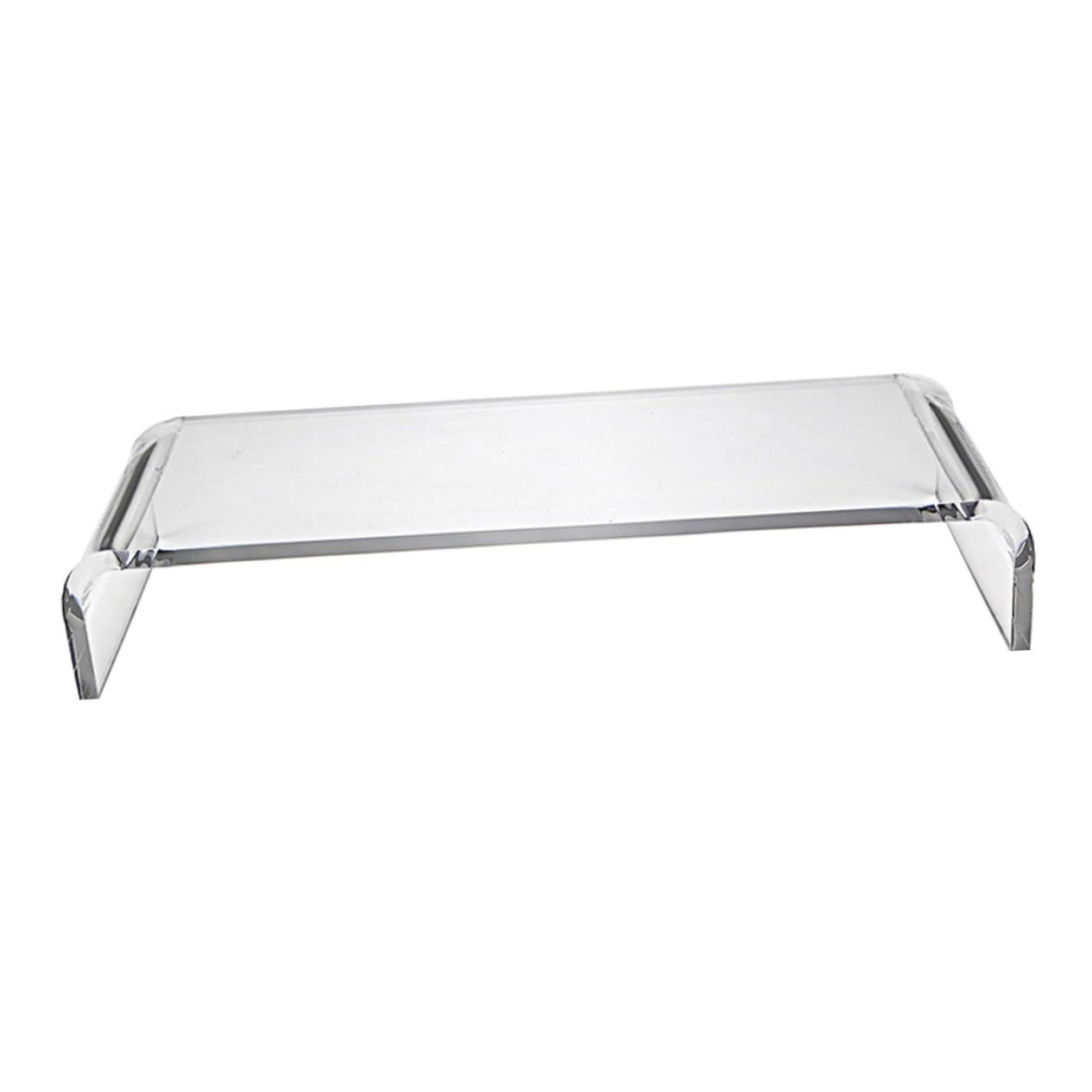 Stand per Scrivania Semplice e Pratico Supporto Alzata in Acrilico Bianco Migliora Efficienza Lavorativa e Riduce Affaticamento del Collo per Monitor per Casa e Scuola