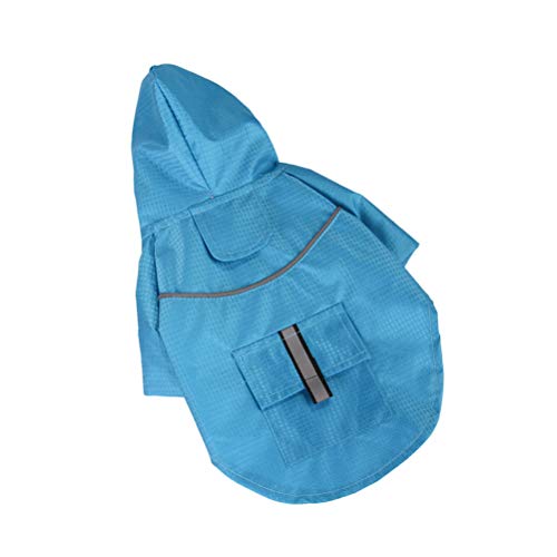 Capa de chuva reflexiva para cães de estimação Capa de chuva com capuz para animais de estimação Cam