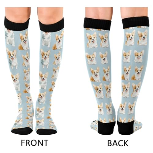 Image of Pigsaly Ceramic Mugs Coffee Cups Womens Knee High Socks Love Compression Socks Athletic Tube Sock Outdoor Sport Socks