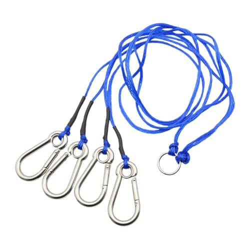Durabilità marina: Built to withstand tough marine condizioni, this 4-arm crab pot harness is made from quality stainless steel and polietilene, ensuring long-lasting performance in saltwater and freshwater environments