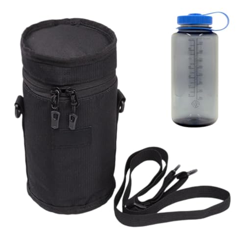 Funda para botella de agua con aislamiento térmico y cierre de cremallera seguro