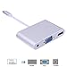 V.one USB C HUB with HDMI VGA and 3.5mm Audio Ports Display Monitors/Projectors/TVS/HDTV Compatible MacBook Pro, ChromeBook Pixel, HP Spectre X360, Dell XPS 13, Asus ZenBook 3