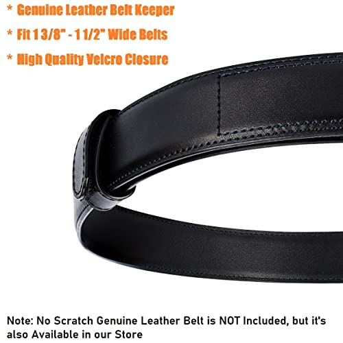 Genuine Leather Belt Keeper 1 3/8" - 1 1/2" Wide Men's Belt Loop Stays Dress Belt End Holder Retainer Tool Belt Band3