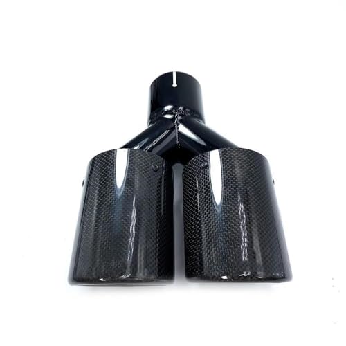 Silenciador universal de escape para coche en acero inoxidable con doble punta brillante 4
