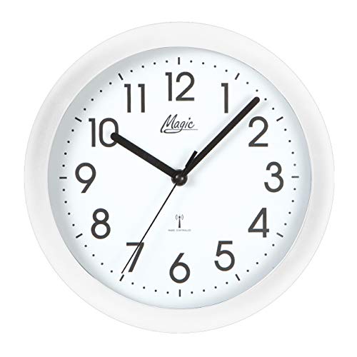 Atlanta Funkwanduhr Küchenuhr Funkgesteuert 25 cm Weiß - 4490/0 M