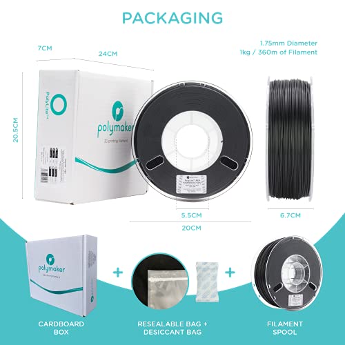 Polymaker 70290 PolyLite Filament ASA UV-beständig, witterungsbeständig 1.75mm 1000g Natur, Natura - Image 7