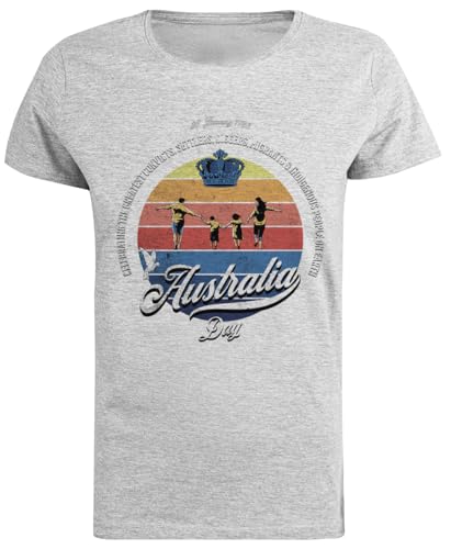 Australia Day Camiseta De Manga Corta De Mujer Gris
