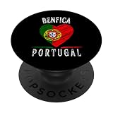 Portugal Flag Heart Benfica City PopSockets Adhesive PopGrip