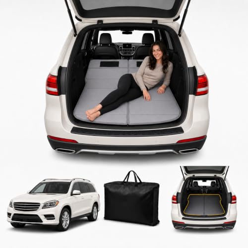 Image of Car Mattress for GL /GLS 2013-2019, Upgraded Non-Inflatable Thickened Foam SUV Car Camping Mattress, Foldable Trunk Sleeping Pad Car Bed Mattress for Road Trips Camping Travel