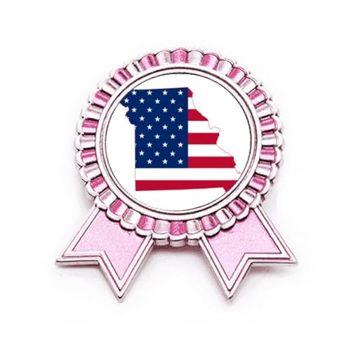 Broche drapeau USA Missouri rose accessoire pour veste et chapeau