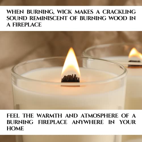 151Pcs Candle Wicks With Metal Base For Candlescience Candle Wicks For Candle Making Wick Trimmer And Stickers Wood Wicks Candles Crackle Wicks Wooden Wicks #TOP7