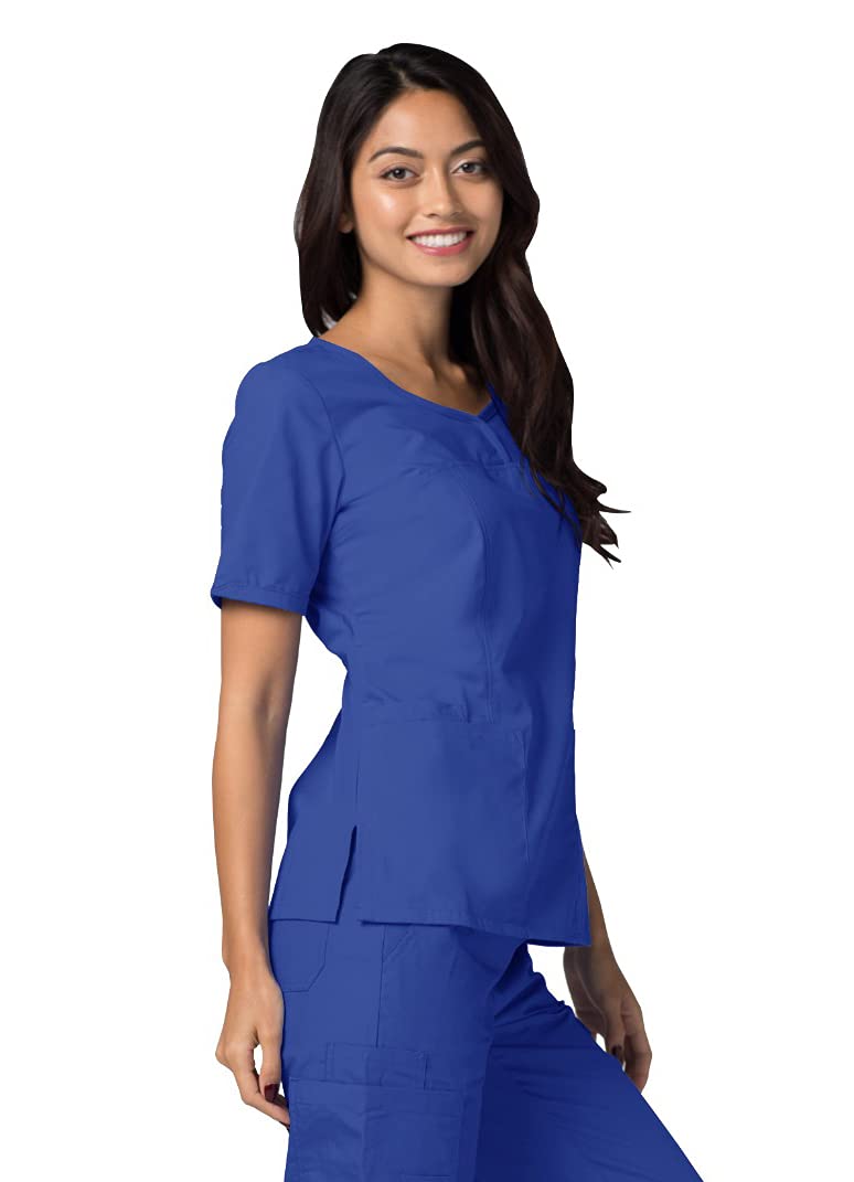 Adar Uniformes médicos - Casaca médica para Mujer con Cuello en v - 628 - Royal Blue - XXS