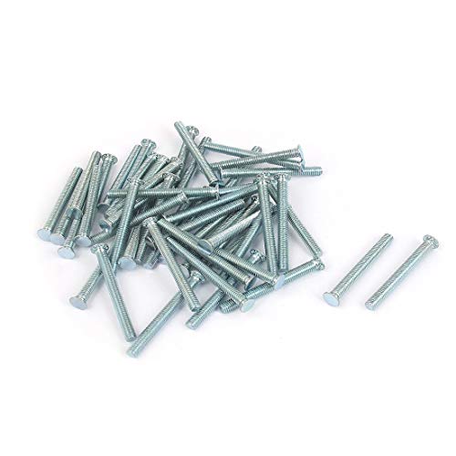 3/8-16X1 1/4 Self Clinching Studs | Flush Head | Improved Design with Annular Groove and 12 Ribs | Hardened Steel | Heat Treat Zinc and Bake (Quantity: 500)
