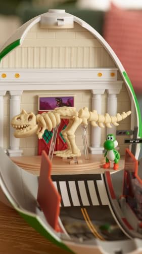 Image of The Super Mario Galaxy Movie - 9-Inch Yoshi Egg Playset with 1.5 inch Yoshi and Exclusive Fire Mario Action Figures, Opens to Reveal Double-Sided Playset!