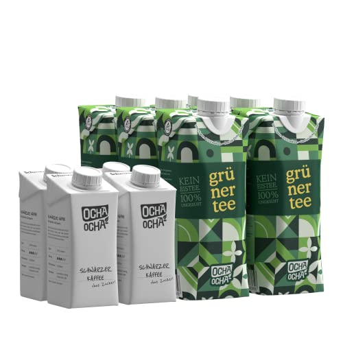 Ocha Ocha - Probierset Cold Brew Tea & Coffee - Kaffee (4x200ml) und Grüntee (6x500ml) - ohne Zucker - vegan - kalorienarm - koffeinhaltig Cover