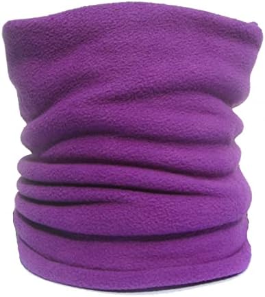 Purple Fleece Neck Warmer Gaiter Face Scarf Mask for Cold Weather, Winter Half Face Mask Ski Snowboard for Men Women Unisex (Purple)