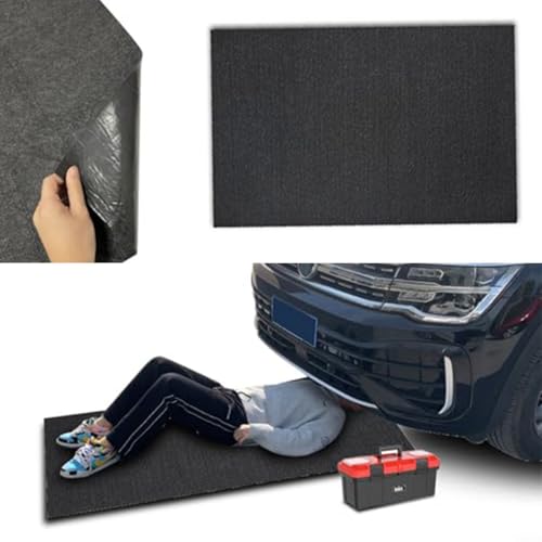 Entgoinggo Tappetino assorbente per olio automobilistico, impermeabile, riutilizzabile, tappetino di protezione per pavimento, tappetino antiscivolo per officina con fondo in gomma