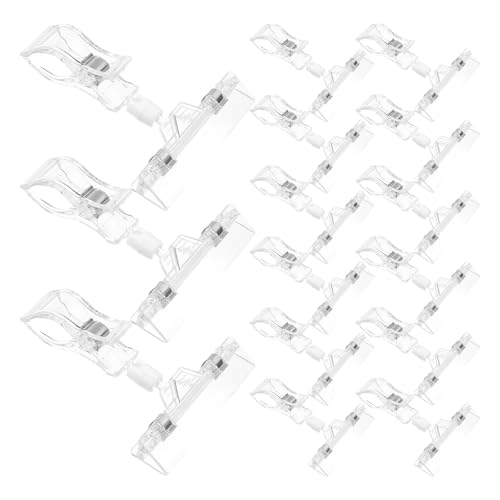 Clips para etiquetas de nombre transparentes para exposición en supermercados