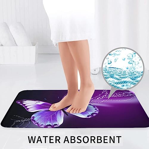 Tapis de bain absorbant en microfibre VACSAX ensemble 3 pièces lavable salle de bain