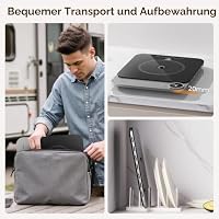 TOKIT Induktionskochfeld 2100 W 1 Platte, Induction Cooker mit APP Kontrol 99 Leistungsstufen, 20mm Ultradünn, Schwarz Für Küche, Wohnheim, Camping (App) – Ansicht 5