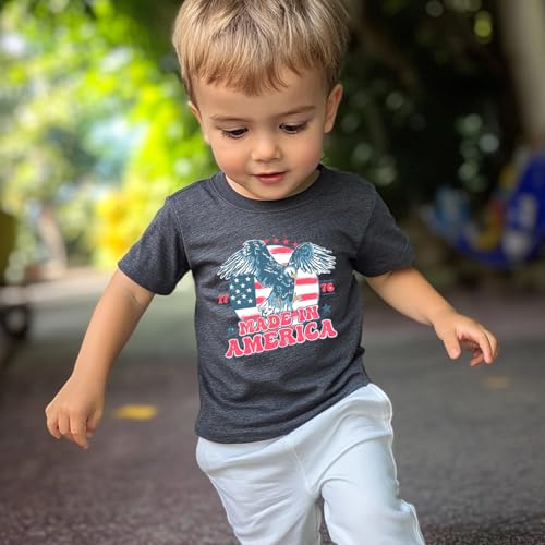 Image of Boys Girls Fourth of July Shirt Toddler Patriotic 4th of July Clothes for Kids 1-7 Years