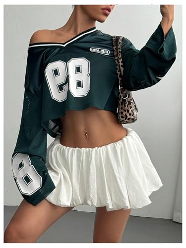 Save 25% on Milumia Women's Y2k Football Jersey Crop Top - Image 4