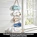 Juvale Wooden Flip Flop Beach Decor Sign - 8.7 x 20.9 in, Blue/White/Beige Coastal Wood - Nautical Decor with Seashells & Rope Hanger - Indoor/Outdoor Wall Accent for Bathroom, Bedroom & Living Room