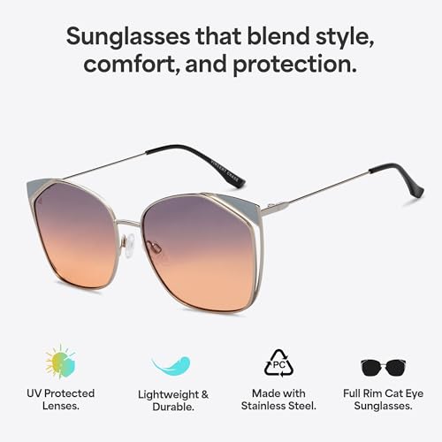 Image of Vincent Chase By Lenskart |Full Rim Cat Eye | Economic Range | Branded and Stylish Sunglasses | 100% UV Protected | Women | VC S15795