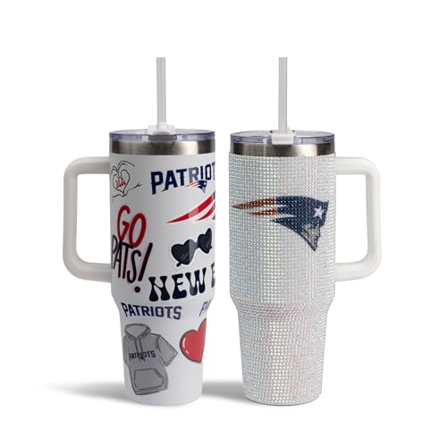 Image of The Memory Company Officially Licensed 2-Pack Game Day Tumblers Team Spirit /Bling, New England Patriots