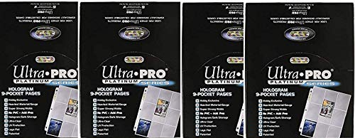 Ultra Pro 9-Pocket Standard Size Platinum Series Trading Card Pages (100 ct. Box) - 4 Pack