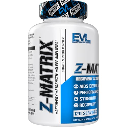 Image of EVL Post Workout Recovery Supplement - Magnesium and Zinc - ZMatrix Zinc Magnesium Aspartate Muscle Recovery Supplement for Sleep Support and Muscle Health