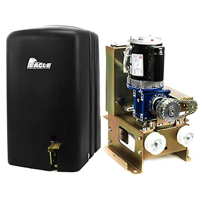 Eagle-1000 FR 1/2 HP Slide Gate Operator Motor for Residential Access Control Entrance - up to 27' ft 600lbs for Home or Light Commercial Businesses with 2 Remotes, Receiver, and Photo Eye Monitor