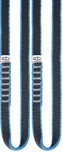 Climbing Technology Looper PA 60 cm, sangle unisexe adulte, gris/bleu (Lot de 2)