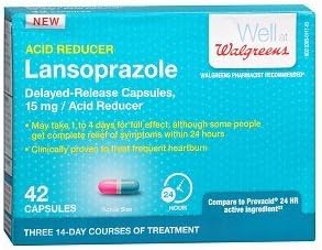 Walgreens Lansoprazole 15 mg Acid Reducer Capsules, 42 ea