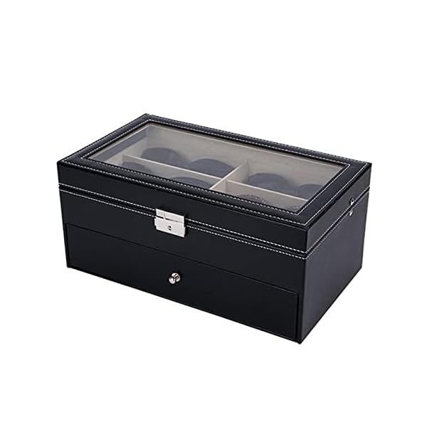 Autoark PU-Leder Brillenbox zur Aufbewahrung von 12 Brillen Sonnenbrillen Präsentation Showcase,Schwarz,AW-023 – Bild 8