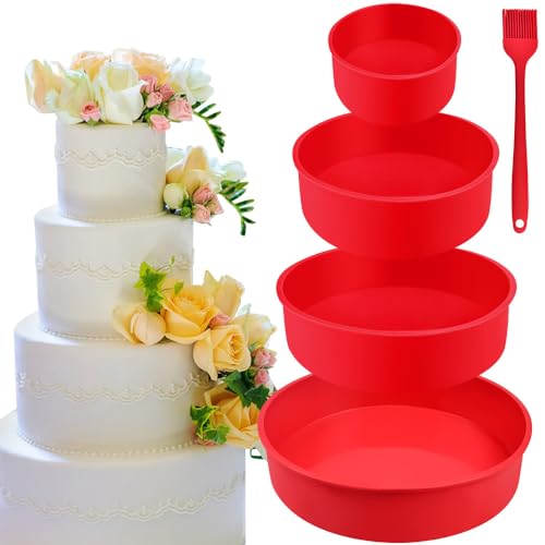 Lot De 2 Moules à Gâteau Ronds En Silicone 20cm - Antiadhésifs, Sans BPA - Pour Gâteaux à étages, Cheesecakes... - 9