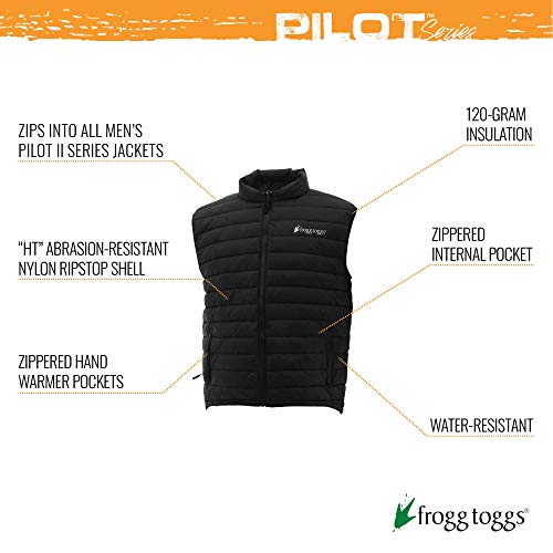 Frogg Toggs Co-Pilot Insulated Vest, Water-Resistant, Xx-Large, Black (Pf33101) #TOP1