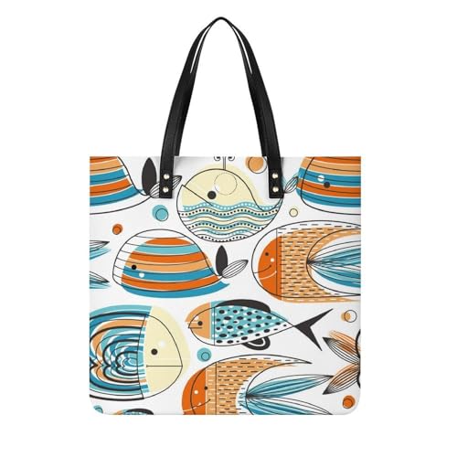 Tote bag pour voyage imprimé poisson : le sac à bandoulière idéal pour vos escapades et le shopping