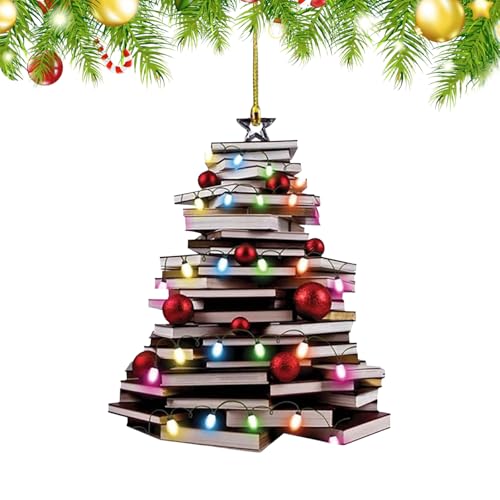 Weihnachtsbaum Anhänger, Weihnachtsbaum Form Bücherregal Anhänger,...