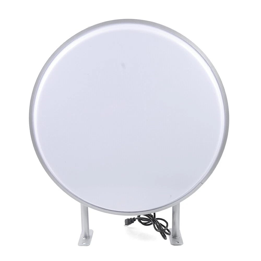 Skrzynka świetlna LED, 60 cm, dwustronna, okrągła, wodoszczelna, z akrylowym kloszem, reklama świetlna do restauracji, sklepów, firm