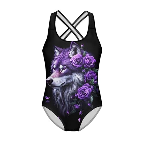 Image of JEOCODY Swimsuit for Girls One Piece Bathing Suit for Teens Crossback Hawaiian Beach Swimwear