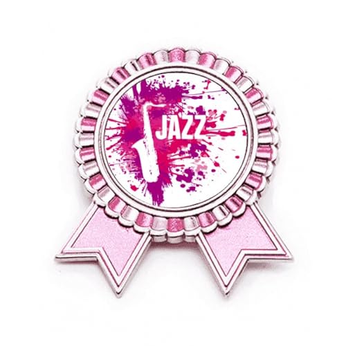 Broche rose pour saxophone jazz en métal taille M accessoire élégant