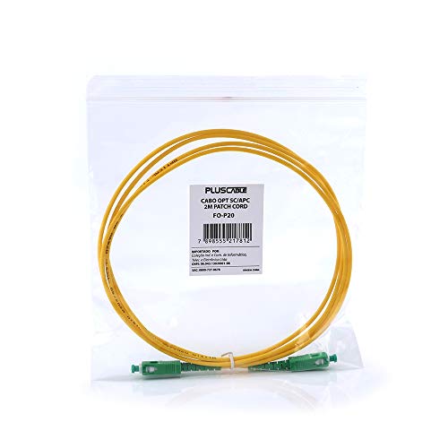 Cabo Óptico Plus Cable SC para APC FO-P20 2Metros PATCH CORD - Conector SC para APC com Encapsulamen