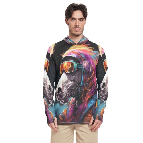 Rash Guard Homme Protection Solaire UPF 50+ T-Shirt de Pêche Running Manches Longues