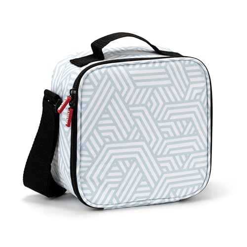 Tatay Bolsa Termica Porta Alimentos Impermeable - Urban Food Casual 3L | Triple Capa Aislante | Cuerpo Semirrígido | Bolsillo Interior | 22,5x10x22cm, Geométrico