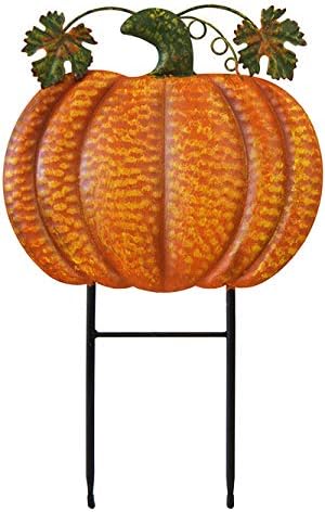Land & Sea Small Classic Metal Pumpkin Yard Art